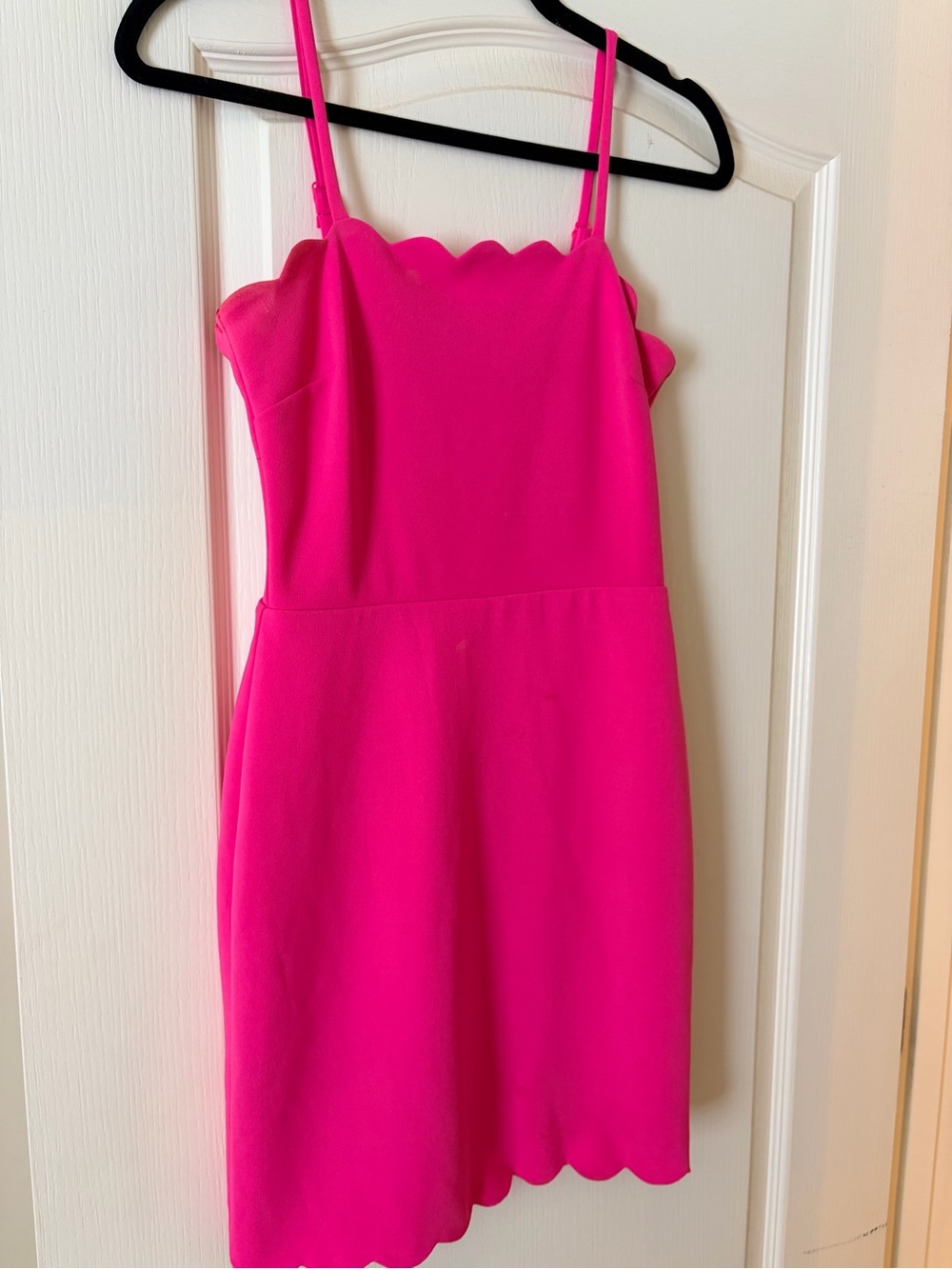 Nordstrom Hot Pink Scalloped Mini Dress